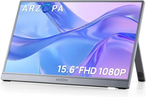Vista 11 de ARZOPA Soporte para Monitor Portátil con Base, Monitor Portátil Ultradelgado de 14.0" para Laptop FHD 1080P Pantalla Externa con Altavoces Duales