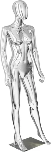 Vista 13 de Maniquí de cuerpo completo femenino Forma Maniquí Torso Soporte Ajustable Plástico Maniquí desmontable Base de metal