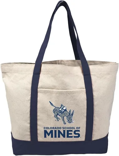 Vista 399 de Campus Lab Bolsa de lona con logotipo primario colegiado con bolsillo externo, bolsa de hombro reutilizable para ir de compras, playa Águilas A&m