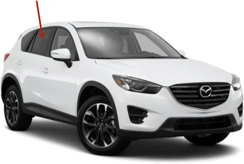 Vista 2 de Vidrio de la puerta trasera del lado derecho del pasajero compatible con modelos Mazda CX-5 2013-2016