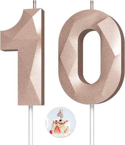 Vista 53 de Velas de cumpleaños con números (0 velas negras), forma de diamante 3D, decoración de pastel de feliz cumpleaños para niños y hombres, cumpleaños