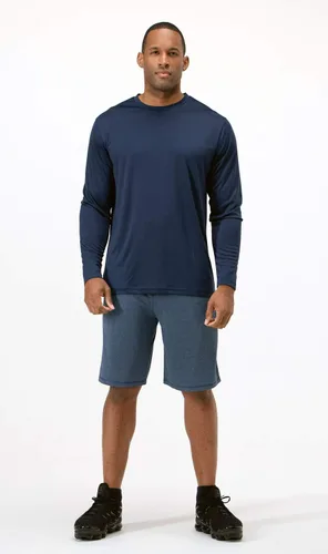 Vista 2 de DEVOPS Paquete de 2 camisetas de protección solar para hombre, UV SPF UPF 50+, manga larga, protección contra erupciones, pesca, correr, secado
