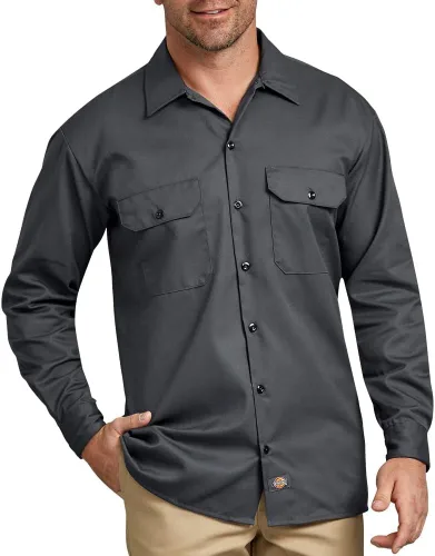 Vista 19 de Dickies Camisa de trabajo de manga larga para hombre Air Force Blue V1