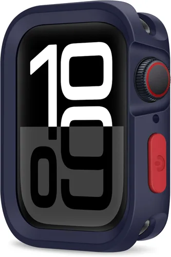 Vista 25 de Estuche Resistente Compatible con Apple Watch Case 41mm 40mm Series 9/8/7/6/5/4/SE3/2/1, Funda Protectora Amortiguadora de TPU Flexible y Suave