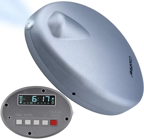 Vista 10 de Coolfire Reloj despertador vibratorio alimentado por baterías, recargable para adultos y adolescentes, reloj despertador agitador de cama