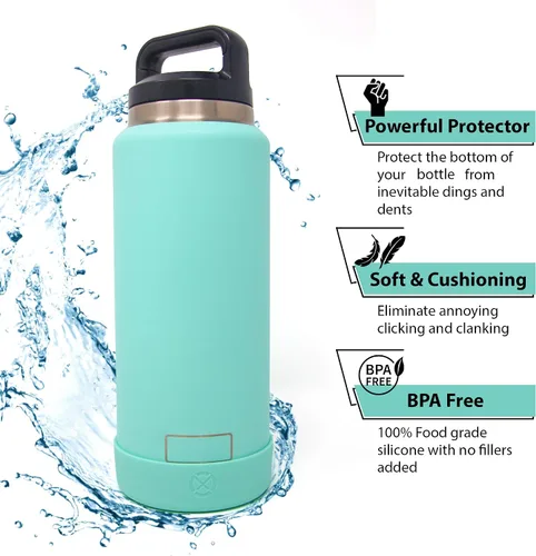 Vista 5 de One MissionX Funda Protectora de Silicona para Botellas YETI de 46oz 36oz 26oz 18/12oz, Botellas Owala de 32oz 24oz y Botellas de Agua Yonder, Funda