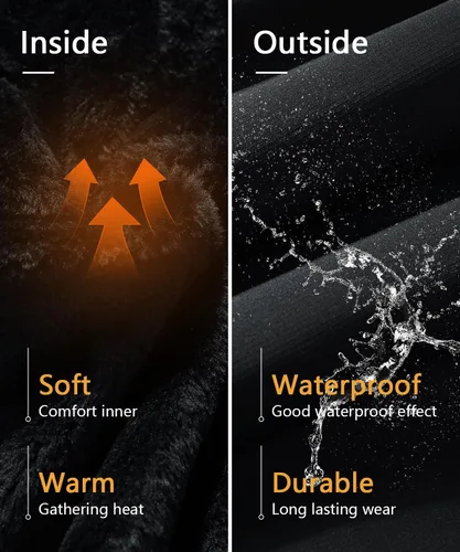 Vista 4 de Chaqueta de esquí impermeable para hombre, abrigo de invierno cálido con capucha, rompevientos, montaña, nieve