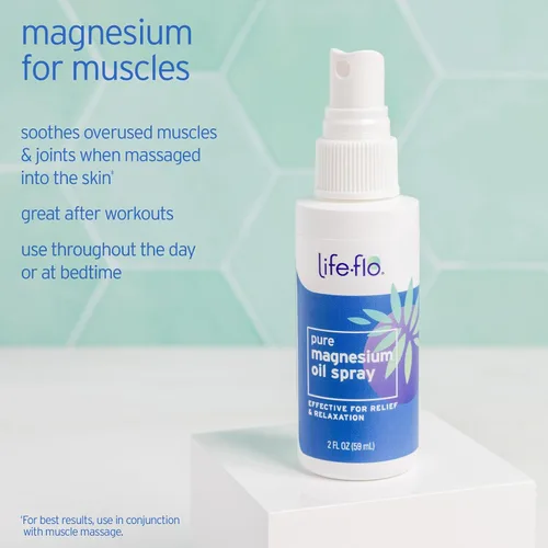 Vista 3 de Life-Flo Aceite de magnesio puro para pies y cuerpo – Spray de magnesio 100% puro de The Zechstein Seabed – Spray para pies, relaja y rejuvenece
