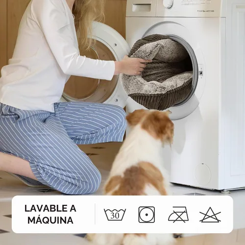 Vista 5 de Bedsure Cama Lavable para Perro Tamaño Pequeño Mediano - Cama Rectangular Esponjosa de Felpa para Mascotas Cama para Cachorro, Cómoda Pana de Forro