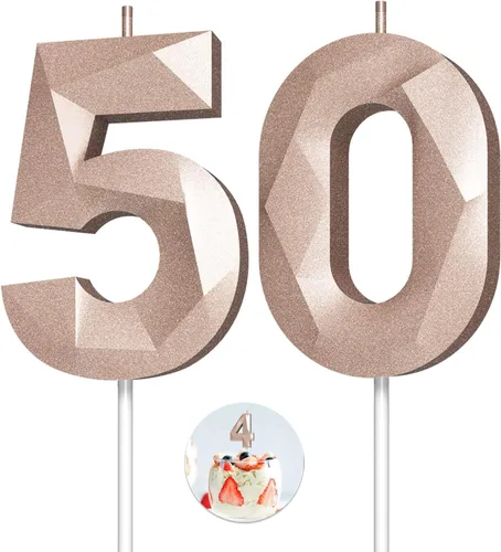 Vista 124 de Velas de cumpleaños con números (0 velas negras), forma de diamante 3D, decoración de pastel de feliz cumpleaños para niños y hombres, cumpleaños
