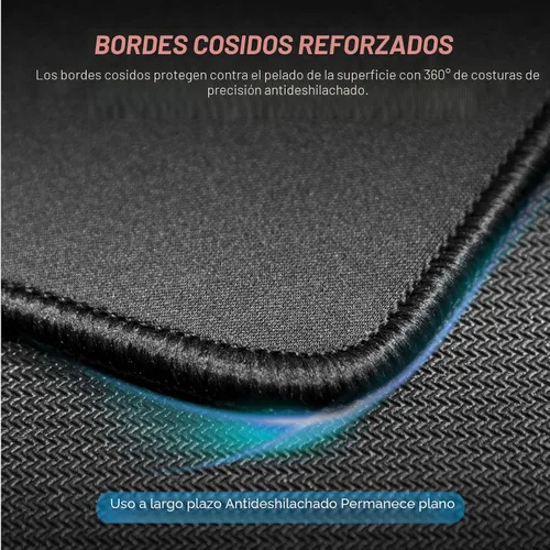 Vista 3 de Brothers Group Alfombrilla para mouse, 1 paquete Anti-Fray Stitched Edges, Premium Textured Surface, Non-Slip Rubber Base, Water and Stain