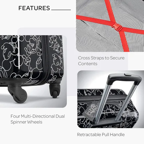 Vista 5 de AMERICAN TOURISTER Disney - Equipaje rígido con spinners Mickey Mouse Scribbler Multiface Equipaje duro con spinners de Disney