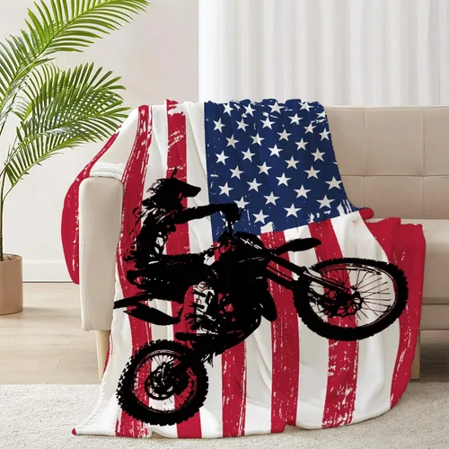 Vista 41 de Manta de forro polar suave para regalo de motocicletas de motocross, manta acogedora de franela, aire acondicionado, 50x40 pulgadas para niños