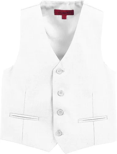 Vista 14 de Gioberti Chaleco de traje formal para niño de 4 botones Beige