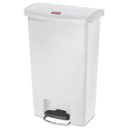 Vista 29 de Rubbermaid Commercial Products - Bote de basura STREAMLINE con pedal frontal/paso de plástico/basura/contenedor de 4 galones, color beige