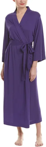 Vista 4 de Natori Shangri La - Bata larga con mangas kimono, bata de baño para mujer Negro