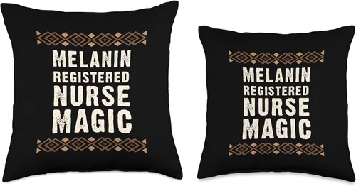 Vista 3 de African American Juneteenth Black History Month Melanin Black Pride Registered Nurse Magic Juneteenth - Almohada de 16 x 16 pulgadas, multicolor