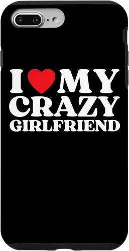 Vista 12 de Funny I Love My Crazy Girlfriend I Red Heart My Crazy GF - Carcasa para iPhone 17