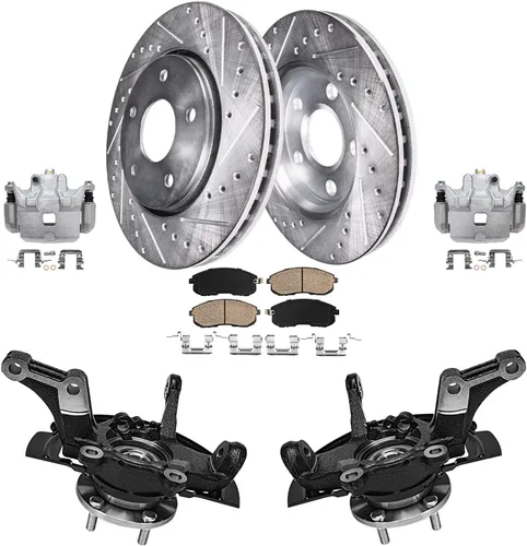 Vista 48 de Detroit Axle - Rotores de freno para Toyota Avalon 2020-2021 Camry 2020-2024, repuesto de rotores de freno de disco perforados y ranurados: rotor