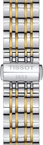 Vista 6 de Tissot Carson 316L caja de acero inoxidable con revestimiento PVD oro amarillo reloj de cuarzo suizo gris acero inoxidable 19 T0854102201300 gris