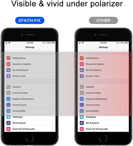 Vista 7 de EFAITHFIX para iPhone 7 Plus reemplazo de pantalla LCD negra de 5.5 pulgadas, conjunto de marco de visualización LCD, pantalla táctil 3D