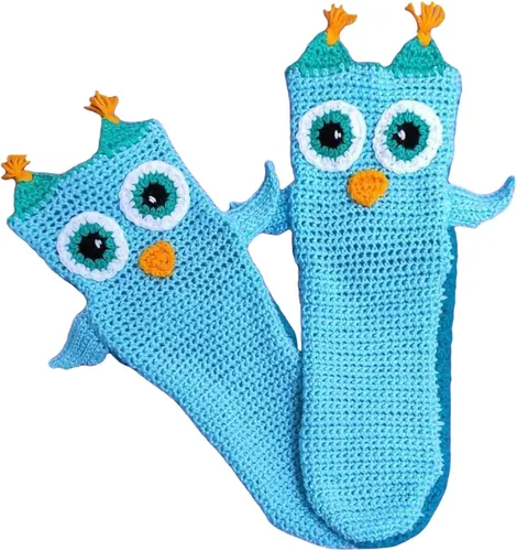 Vista 2 de Calcetines divertidos de animales para niños y adultos, calcetines de punto de tiburón de dibujos animados, calcetines de piso de animales