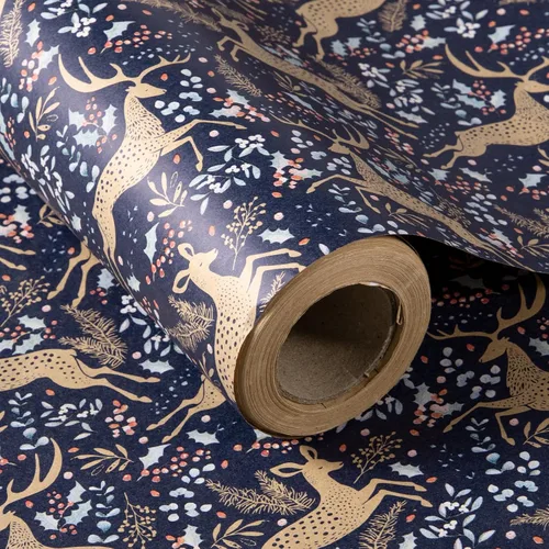 Vista 16 de RUSPEPA - Papel para envolver regalos de Navidad, rollo jumbo de papel kraft - Diseño de piña negra para envolver regalos navideños - 30 pulgadas x