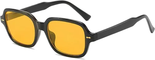 Vista 2 de Lentes de sol naranja genéricos lentes de sol naranja de moda lentes de sol naranja de gran tamaño unisex talla L Amarillo naranja L