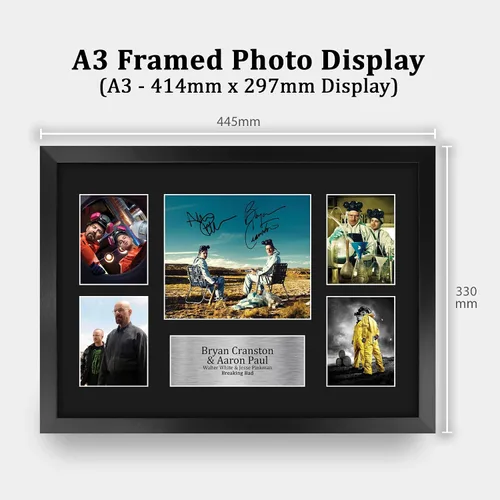 Vista 2 de HWC Trading Bryan Cranston & Aaron Paul Breaking Bad Walter White & Jesse Pinkman 16 x 12 pulgadas (A3) - Regalos impresos con autógrafo