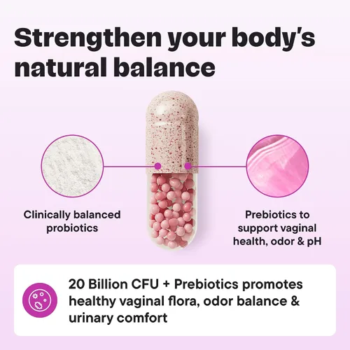 Vista 6 de Probiótico para mujeres 20 mil millones de CFU – Apoyo diario 5-en-1 para la salud digestiva, vaginal y urinaria – con arándano, D-manosa
