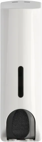 Vista 10 de Draco - 1120-3R Duo - Dispensadores de ducha de jabón para montar en la pared con 2 botellas recargables de 11.8 fl oz, blanco/plateado Duo