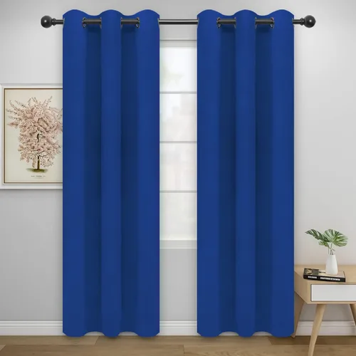 Vista 17 de Easy-Going - Cortinas opacas para dormitorio, aislamiento térmico sólido con ojales, cortinas de ventana para reducción de ruido, cortinas