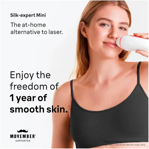 Vista 2 de Braun IPL en casa depilación láser para mujeres y hombres, Silk Expert Mini PL1014 con maquinilla de afeitar Venus, reducción permanente del vello