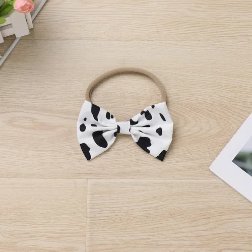 Vista 6 de IMEKIS Toddler Baby Girl Farm Cow 1st Birthday Outfit Cow Print Dress with Headband Cake Smash Photo Shoot Clothes Set