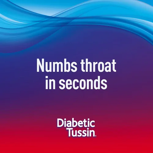 Vista 3 de Diabetic Tussin Alivio del dolor de garganta sin azúcar, espray anestésico de garganta para personas con diabetes, cereza silvestre, 6 onzas líquidas