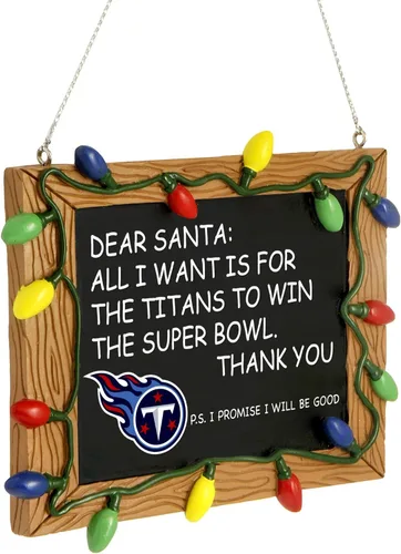 Vista 6 de NFL Resin Holiday Christmas Chalkboard Sign Ornament