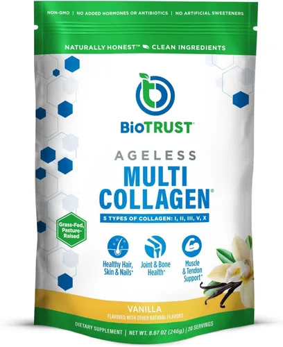Vista 2 de BioTrust Ageless Multi Collagen 5 en 1 Proteína en Polvo (Vainilla) BlenderBottle Bundle