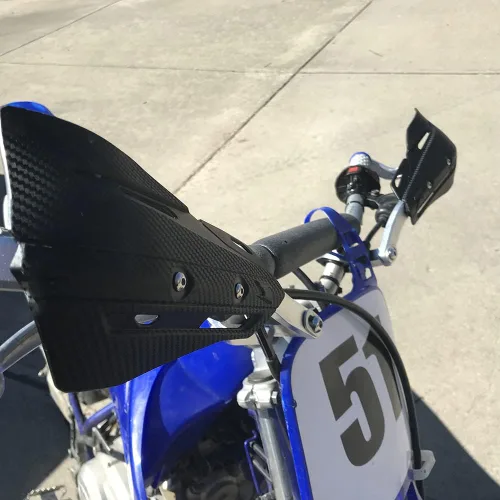 Vista 6 de Paramanos universales de aluminio para motocicleta, 7/8 pulgadas, 0.866 in y 1 1/8 pulgadas, 1.102 in, para todoterreno, ATV y motocross, color negro