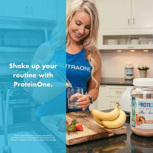Vista 8 de NutraOne ProteinOne Whey Protein Promueve la recuperación y desarrolla músculo con un batido de proteínas en polvo para hombres y mujeres