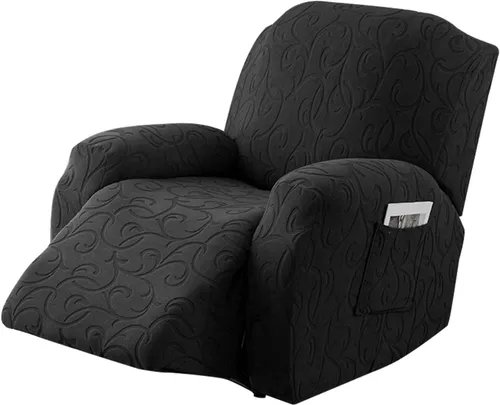 Vista 39 de Funda para Sillón Reclinable de 4 Piezas Elástica, Funda Deslizable de Sofá, Cubierta de Sofá para Sofá Reclinable de 1 Asiento, Protector