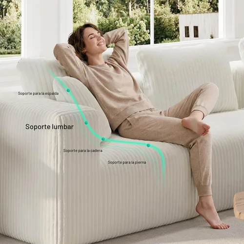 Vista 9 de Novilla - Sofá biplaza modular de 70.8 pulgadas, sofá modular de espacio pequeño, moderno sofá de nube con soporte Smarts Coil®, sofá seccional sin