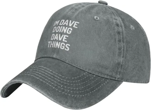 Vista 2 de I'm Dave Doing Dave Things - Gorra de béisbol para hombre, color gris