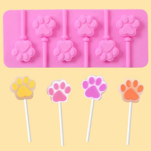 Vista 3 de Newk Molde de silicona Lollipop, 4 paquetes de 6 moldes de silicona antiadherentes para piruletas de chocolate y dulces