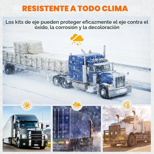 Vista 4 de Youxmoto Cubierta de eje delantero estándar con tapa de rueda cromada de 33 mm para camión semi, plástico ABS cromado, ajuste universal, paquete de 2