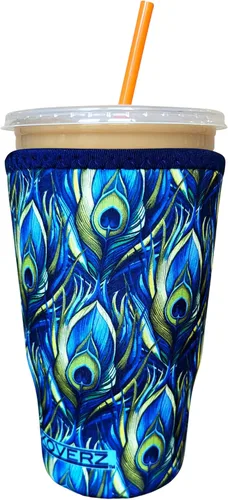 Vista 72 de Funda Koverz para café helado, funda aislante de neopreno para taza, se ajusta a una taza de café de 32 Oz., lavable y reutilizable, accesorios