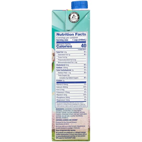 Vista 12 de Almond Breeze Mezcla de coco de almendras sin lácteos, vainilla sin azúcar, 32 onzas líquidas