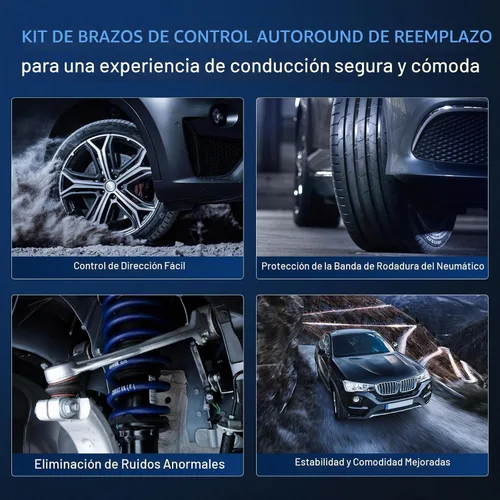 Vista 6 de Autoround Kit de Brazo de Control Trasero Compatible con Jeep Compass Patriot 2007-2017, Dodge Caliber 2007-2012, Suspensión 6 piezas - 2 Brazos