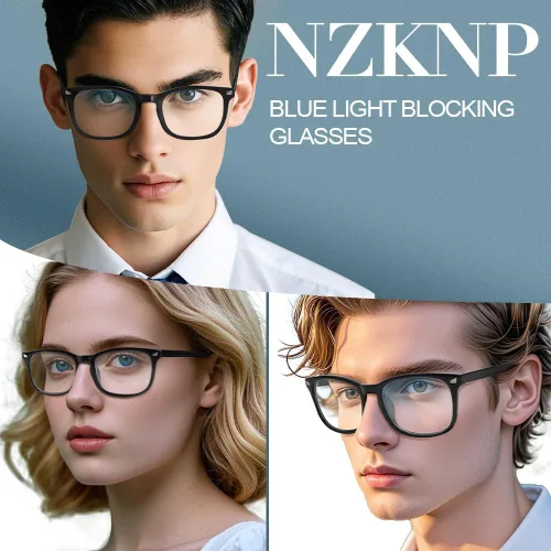 Vista 8 de NZKNP Blue Light Glasses for Woman Men,Blue Light Blocking Glasses,Clear Glasses