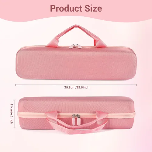 Vista 5 de Estuche rígido de transporte compatible con el alisador de cabello Rosa rosado