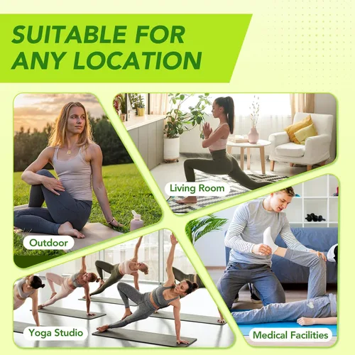 Vista 4 de Wellsin Cojín Rectangular para Yoga Bolster - Almohada de Meditación con Funda de Gamuza Lavable, 27"X10"X5.5